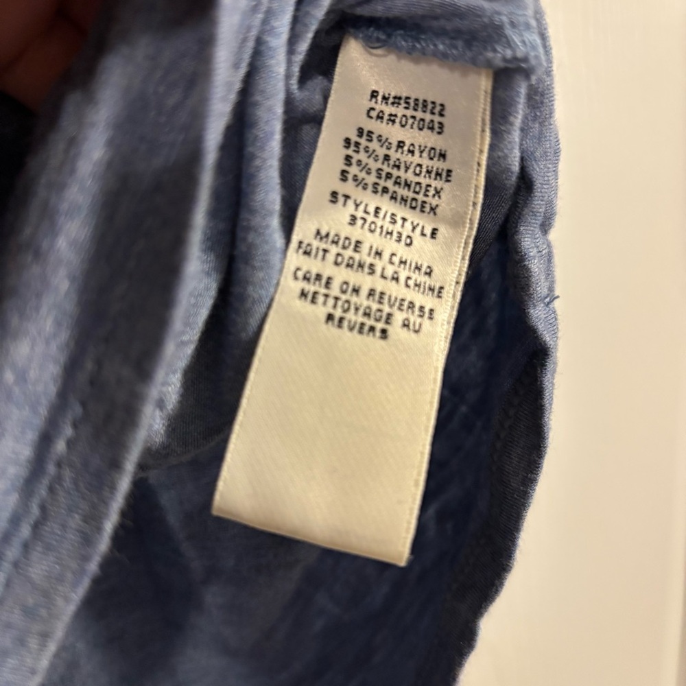 Y2K Elegant Blue Drape Neck Top - Picture 6 of 7